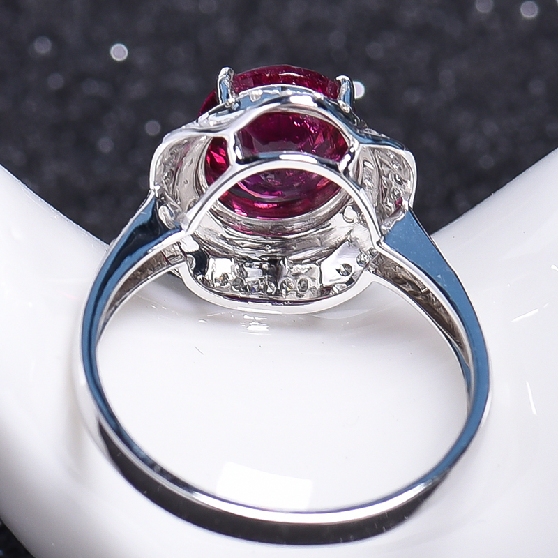 天然红碧玺戒指-红掌柜