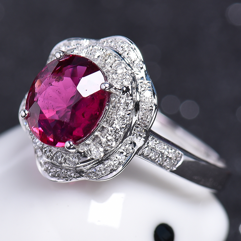 巴西碧玺戒指-红掌柜