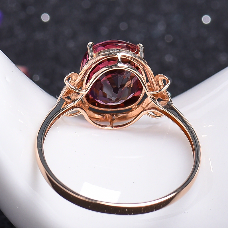 天然碧玺戒指-红掌柜