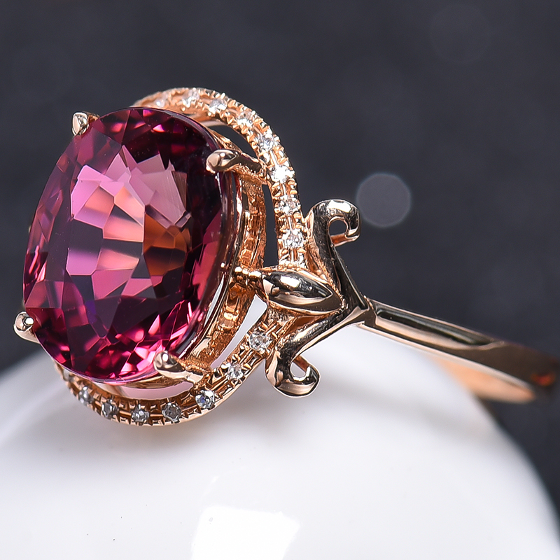 巴西碧玺戒指-红掌柜