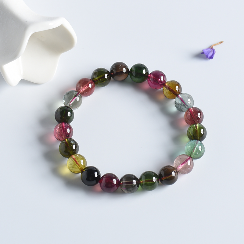 巴西8.4mm碧玺单圈手串 - 红掌柜