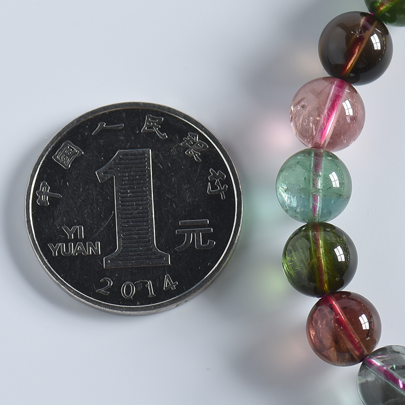 巴西天然8.4mm碧玺手串 - 红掌柜