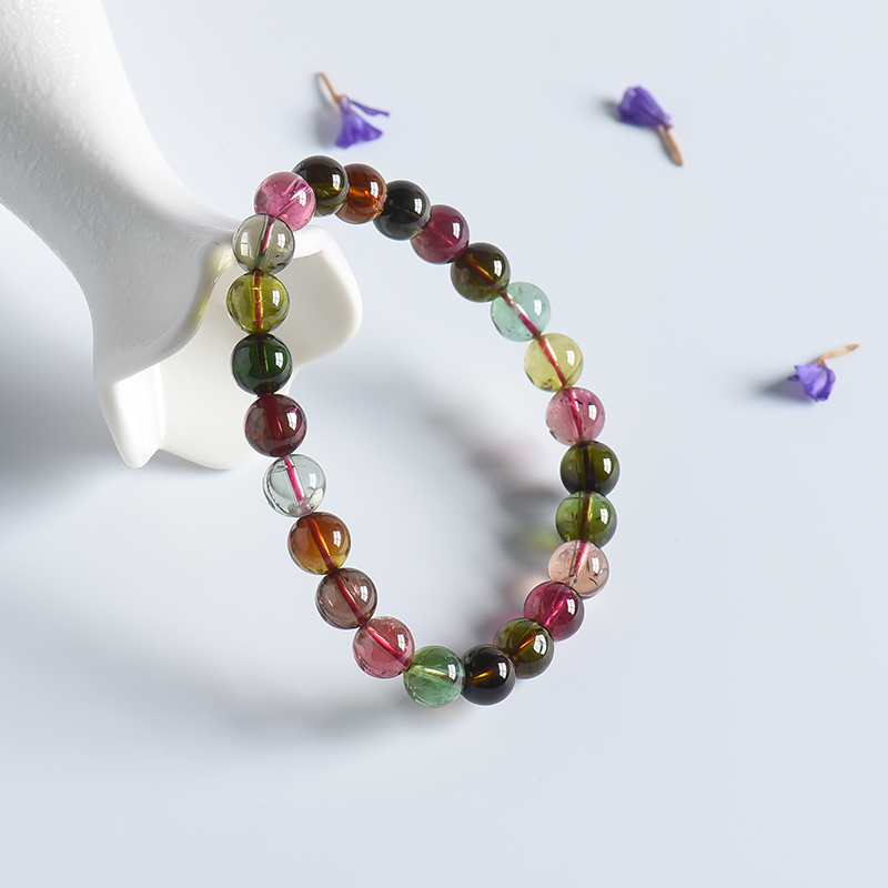 7.5mm碧玺单圈手串 - 红掌柜