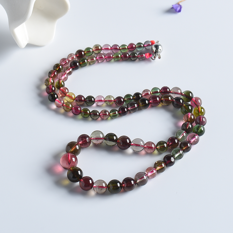 巴西天然碧玺塔链 - 红掌柜