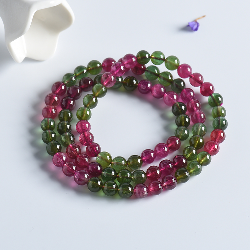 巴西天然碧玺3圈两用款 - 红掌柜