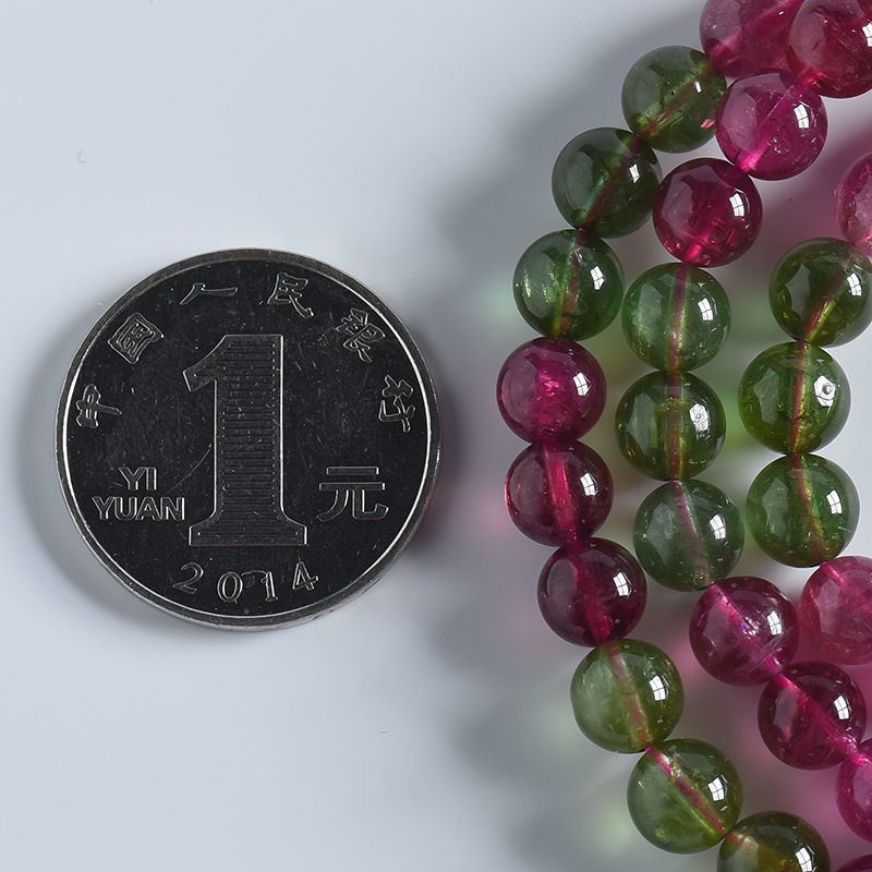 天然碧玺3圈项链 - 红掌柜