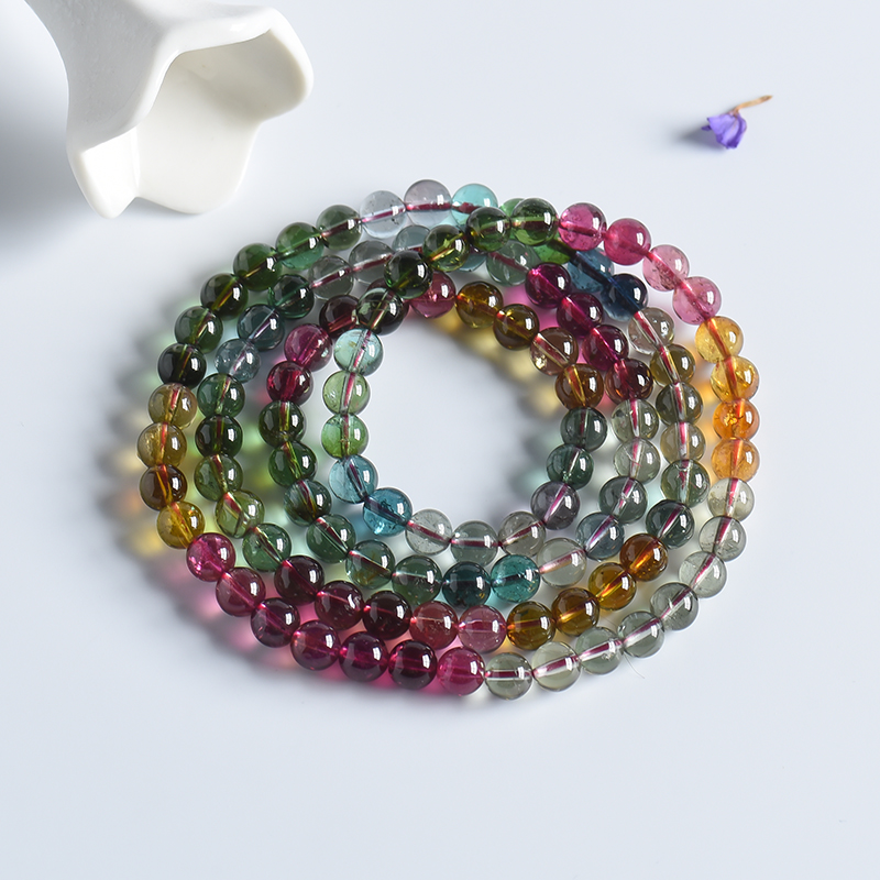 巴西天然碧玺3圈两用款 - 红掌柜