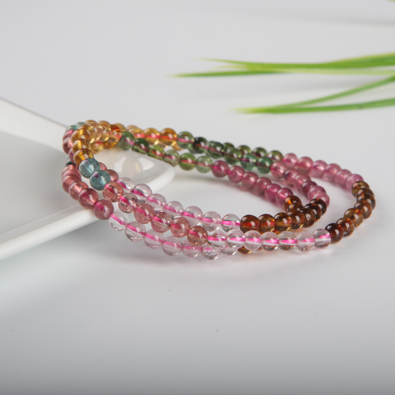 天然碧玺多圈手串-红掌柜