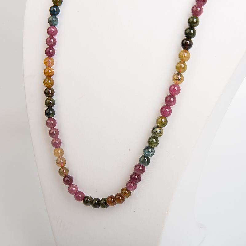 6.2mm巴西多色碧玺多圈手串-红掌柜