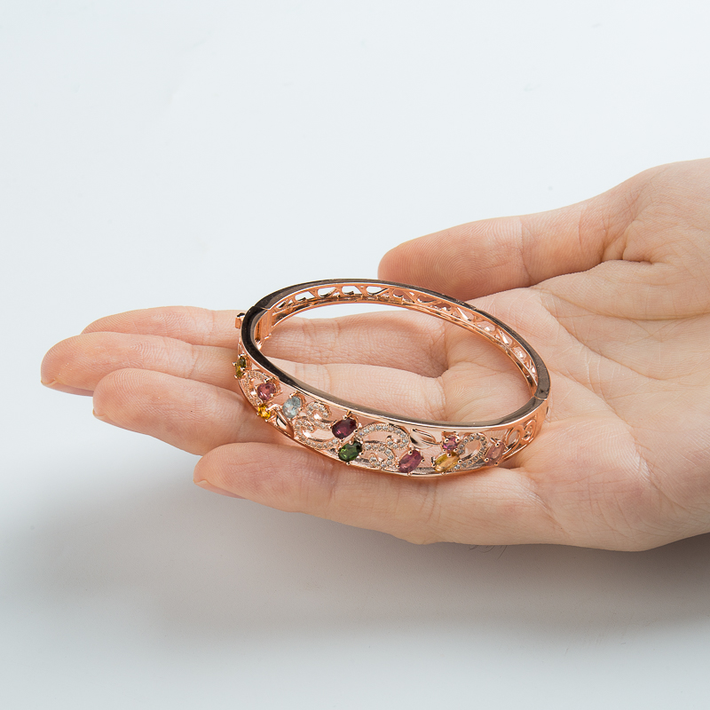 天然碧玺贵妃镯-红掌柜