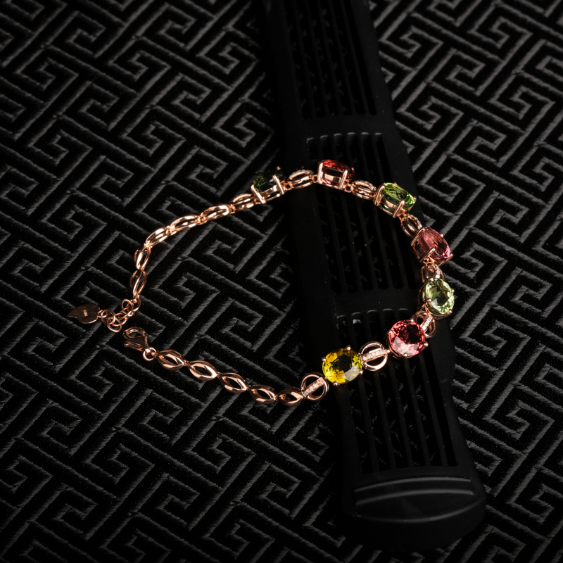 18k碧玺手链-红掌柜