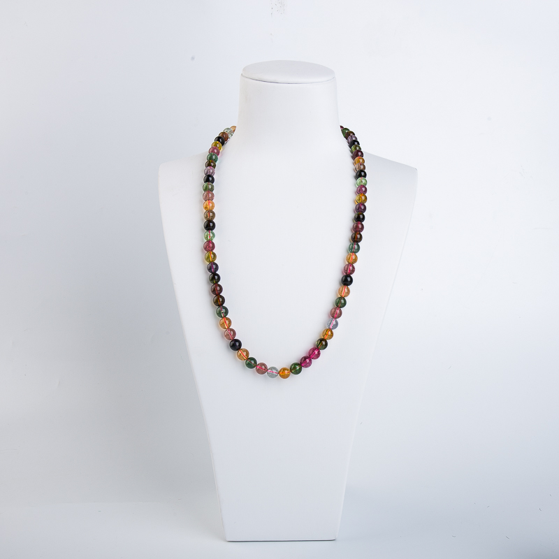 巴西天然多色碧玺项链-红掌柜