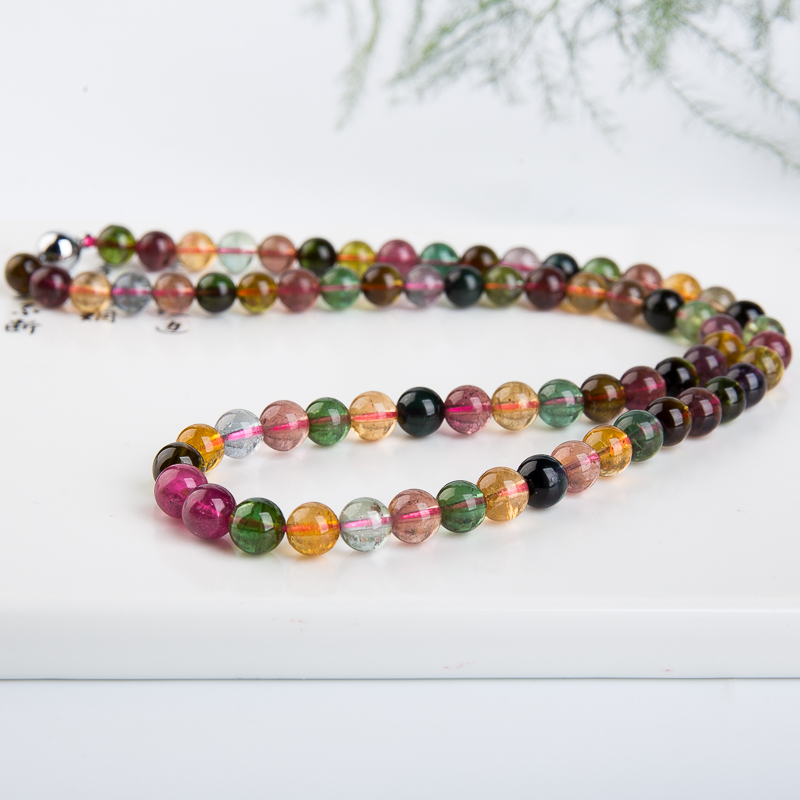 多色碧玺项链-红掌柜