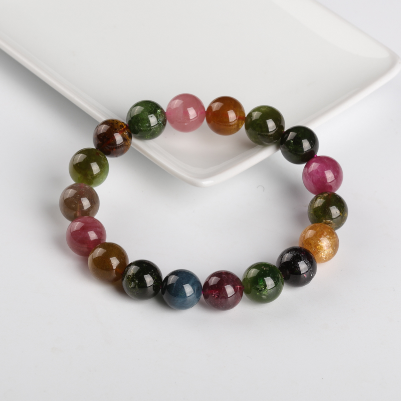 11.2mm碧玺单圈手串-红掌柜