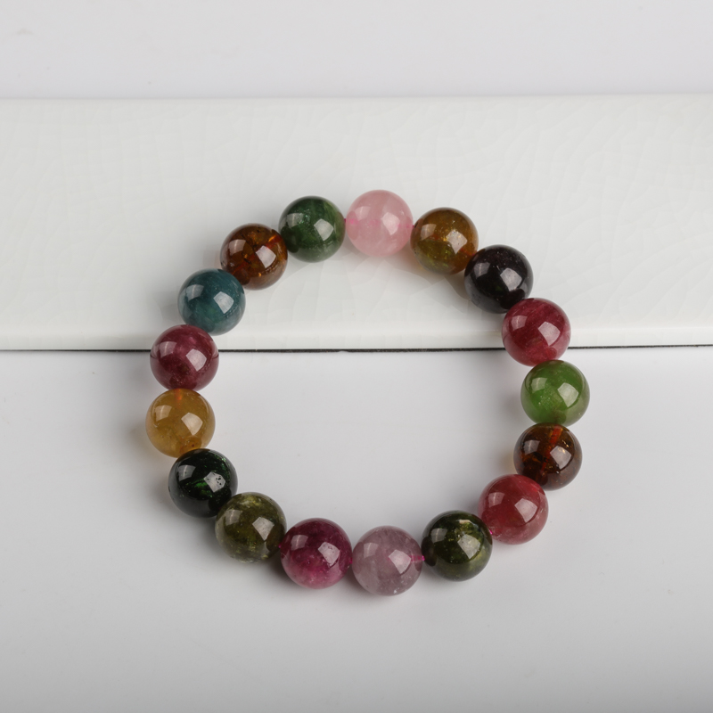 巴西碧玺单圈手串-红掌柜