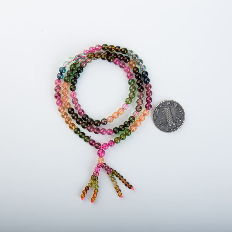 多色碧玺手串-红掌柜