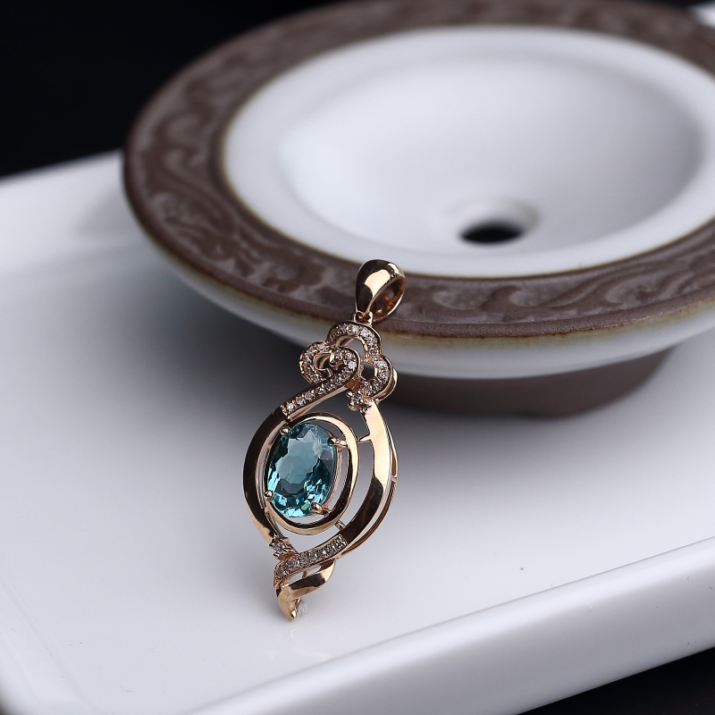 碧玺吊坠-红掌柜