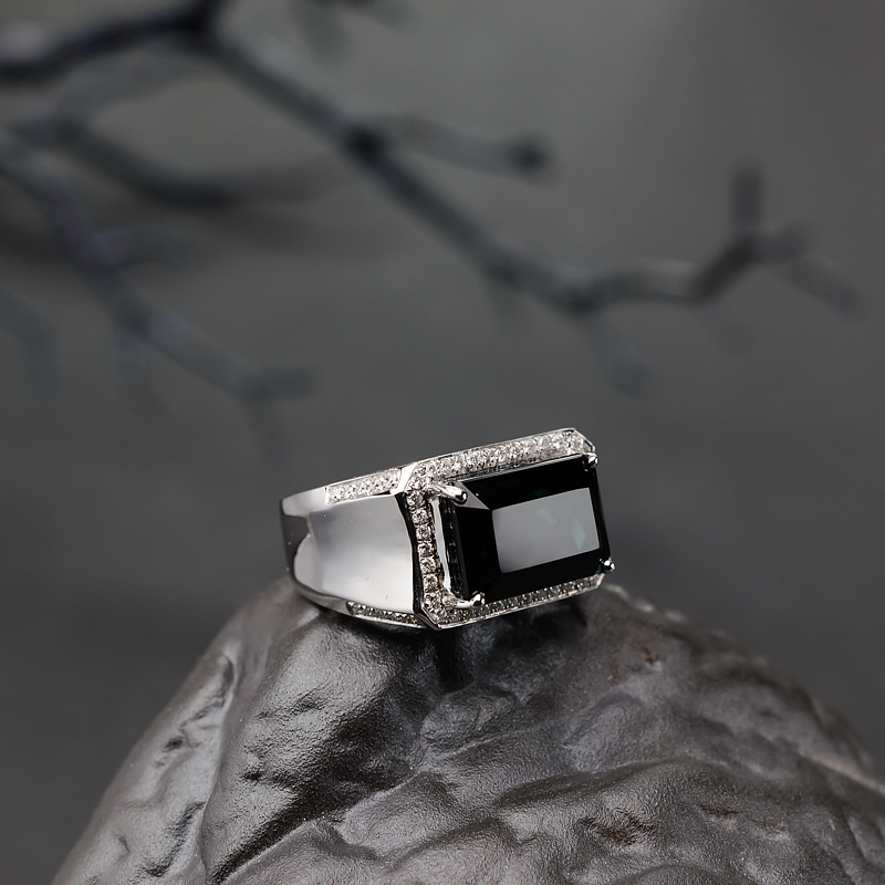 深绿色碧玺戒指-红掌柜