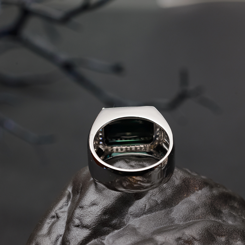 18K金镶钻碧玺戒指-红掌柜