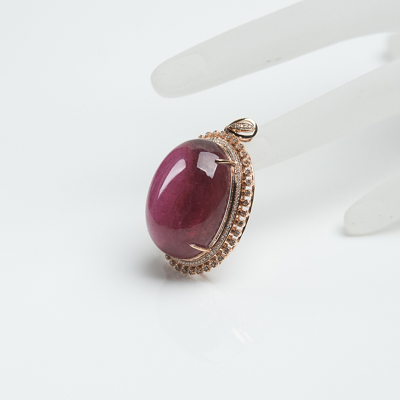 粉色碧玺吊坠-红掌柜