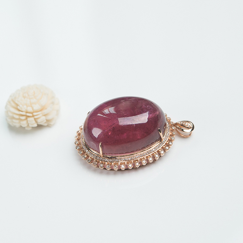 碧玺吊坠-红掌柜