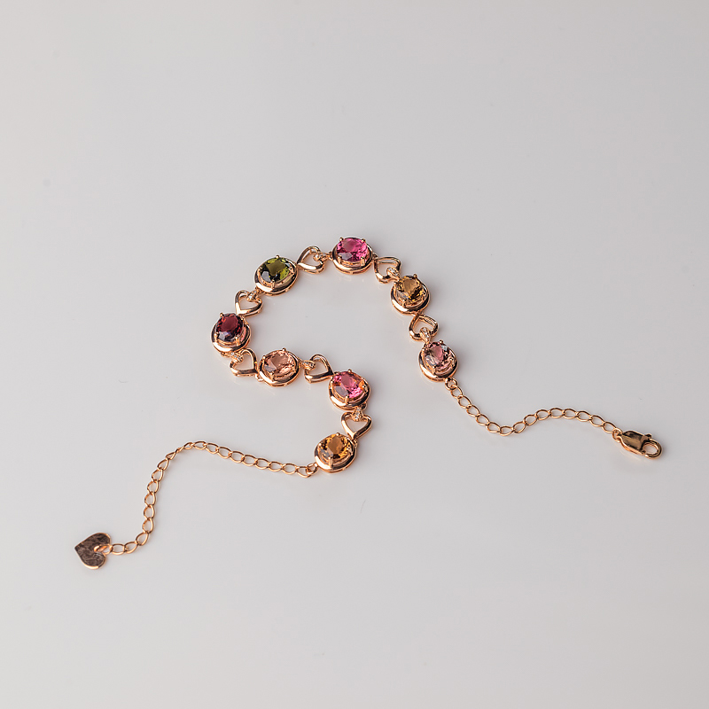 彩虹碧玺手链-红掌柜