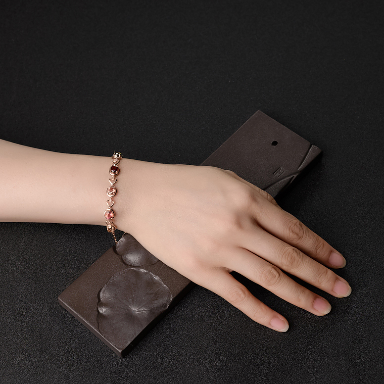 巴西彩虹碧玺手链-红掌柜