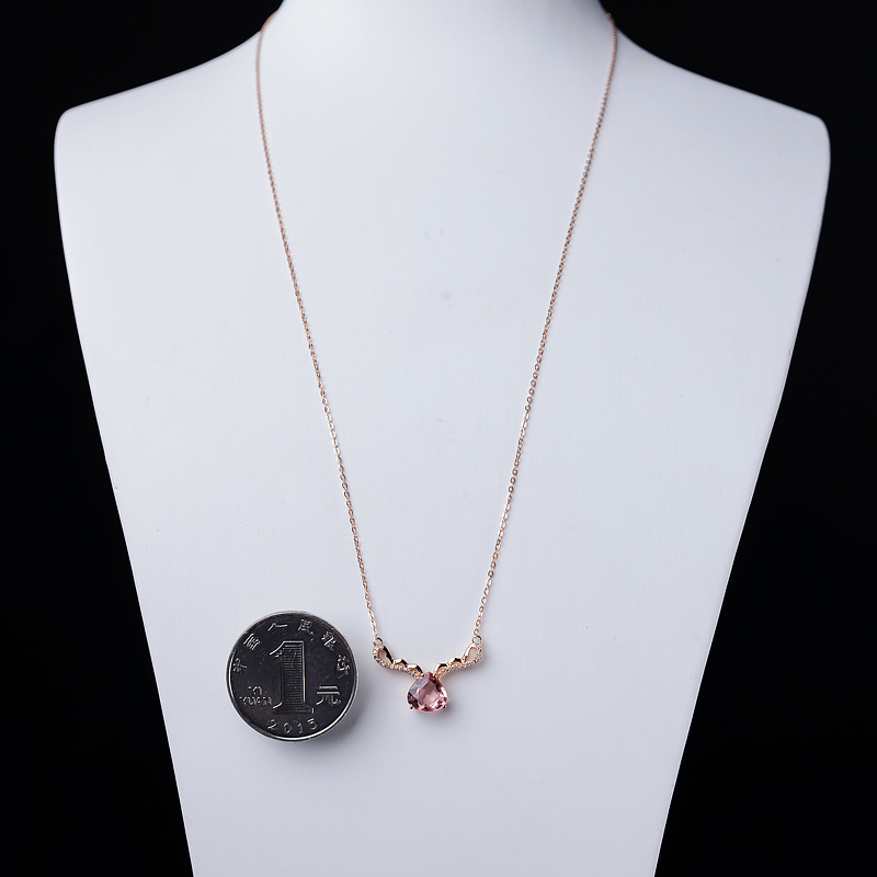 巴西碧玺锁骨链-红掌柜