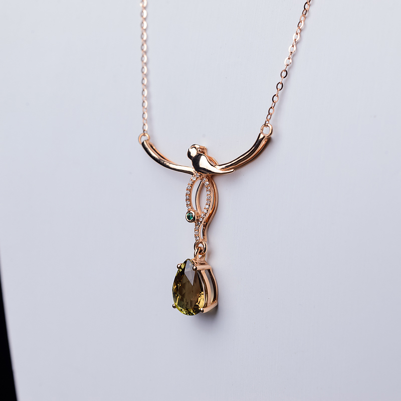 黄色碧玺锁骨链-红掌柜