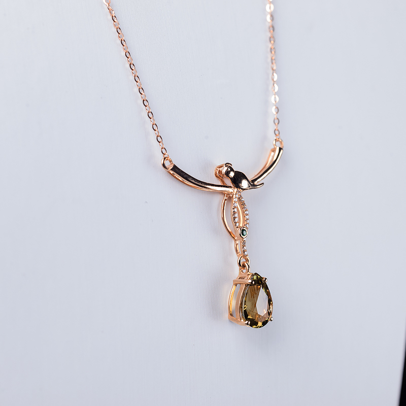 碧玺锁骨链-红掌柜