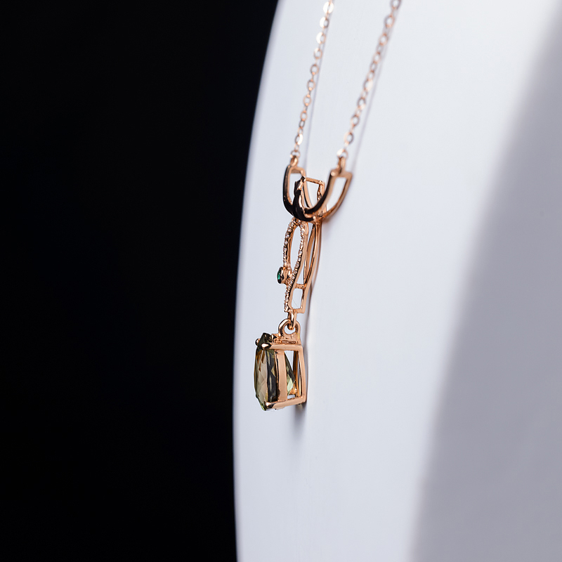 天然碧玺锁骨链-红掌柜