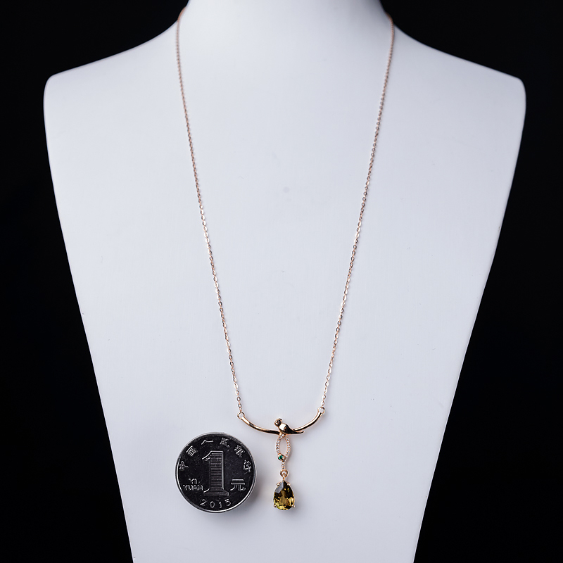 巴西碧玺锁骨链-红掌柜