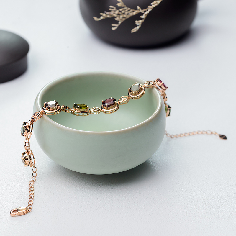 天然碧玺手链-红掌柜