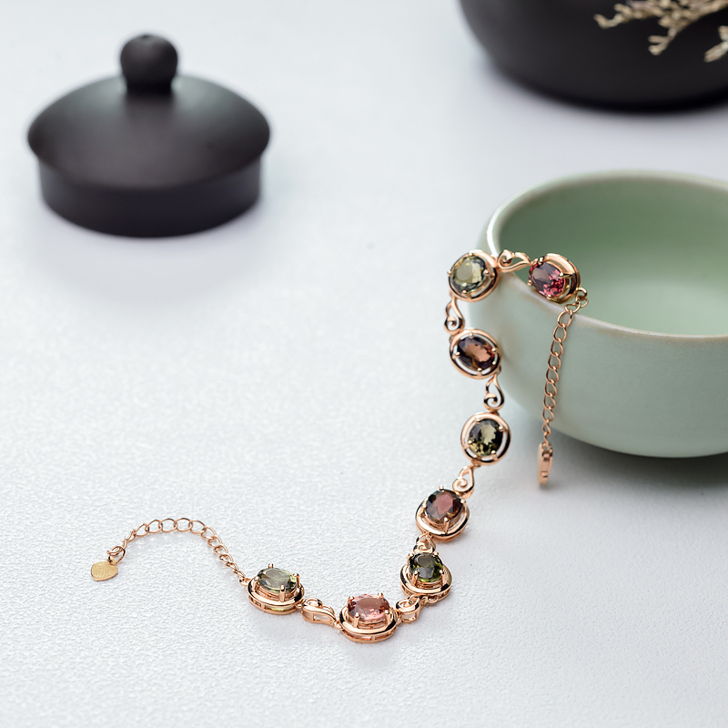 18K碧玺手链-红掌柜