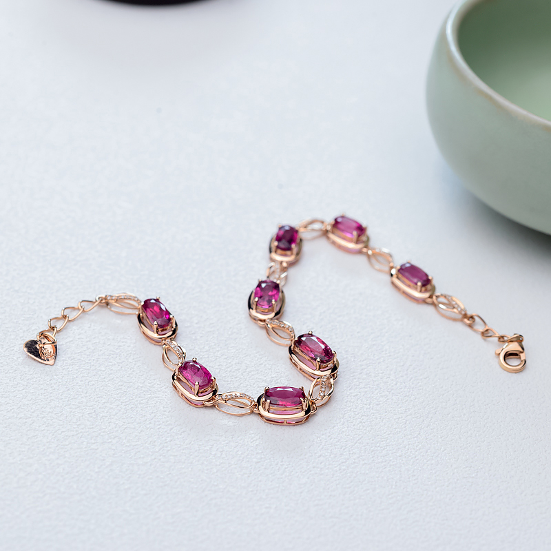 18K碧玺手链-红掌柜