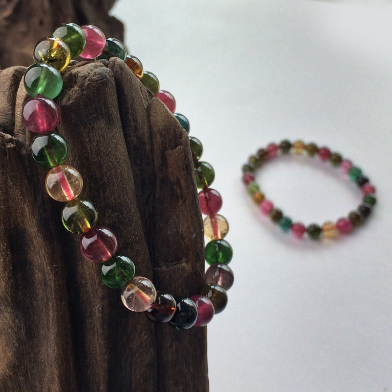 天然碧玺手串-红掌柜