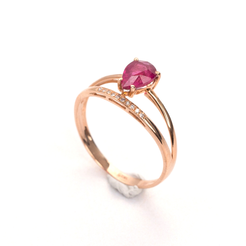 巴西碧玺戒指-红掌柜