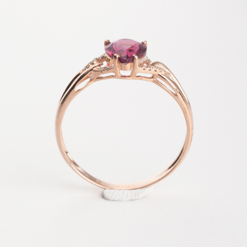 红碧玺戒指-红掌柜珠宝