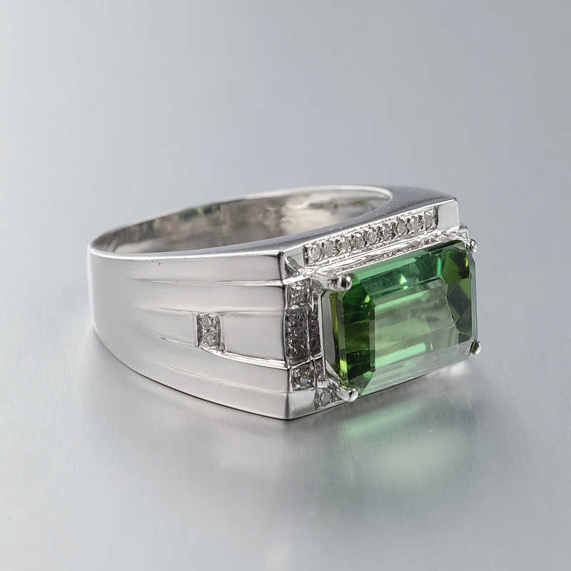 绿碧玺男戒-红掌柜