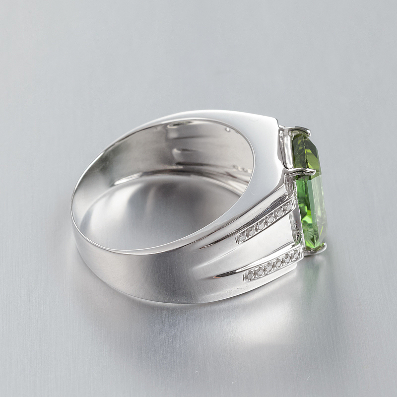 巴西天然绿碧玺男戒-红掌柜