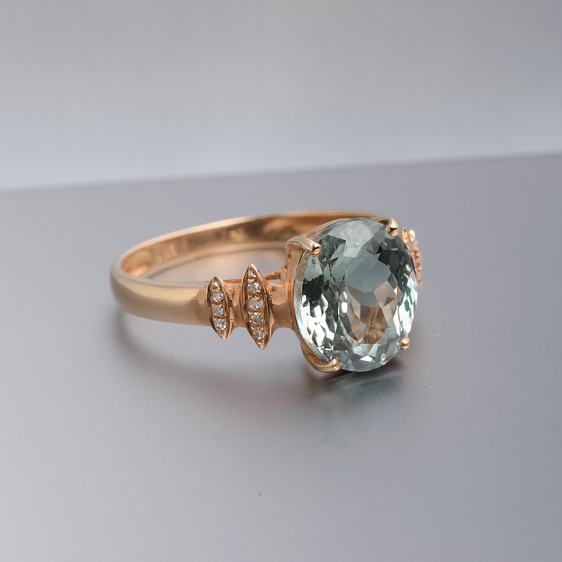 金镶钻碧玺戒指-红掌柜