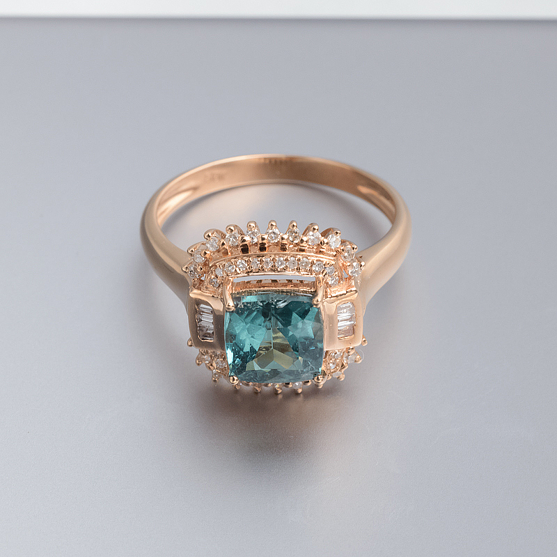 巴西蓝碧玺戒指-红掌柜