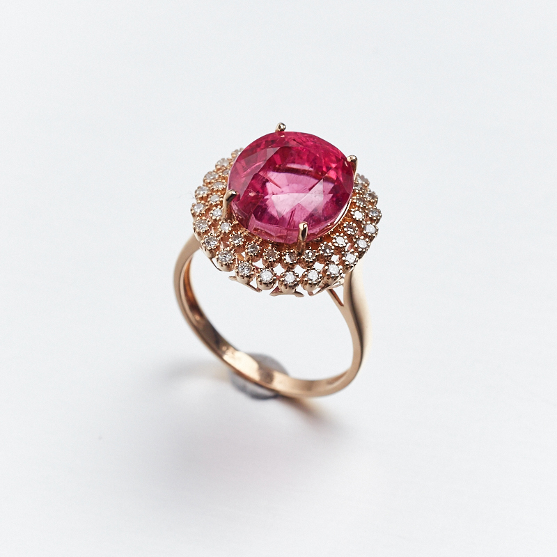 巴西红碧玺戒指-红掌柜