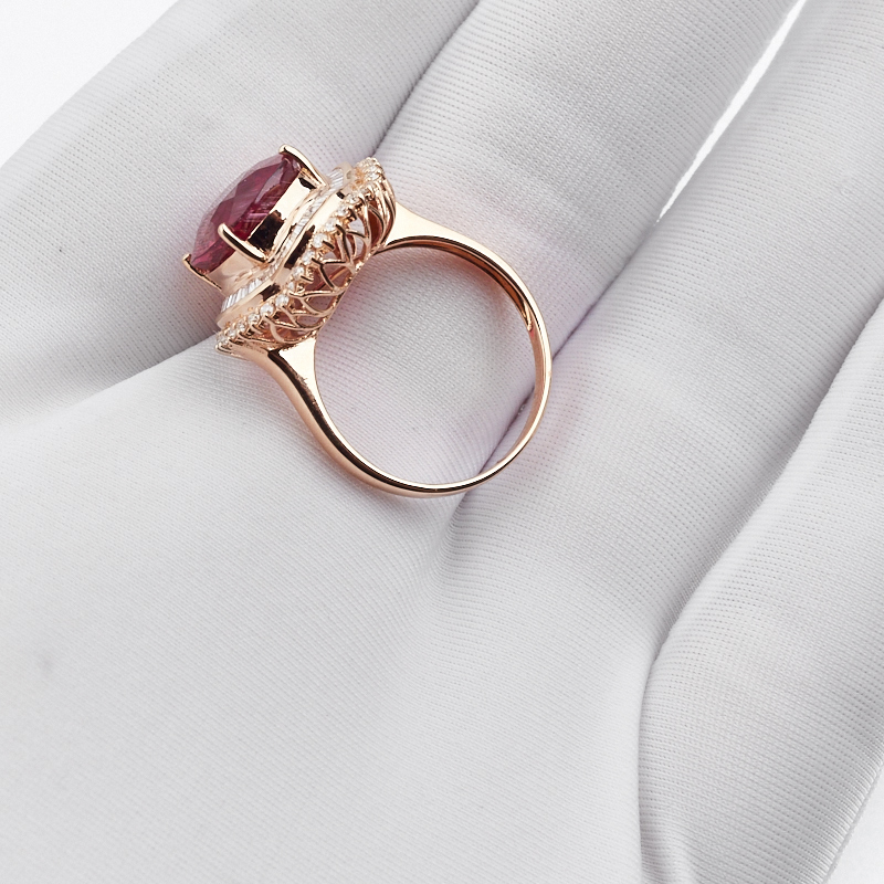 巴西碧玺戒指-红掌柜