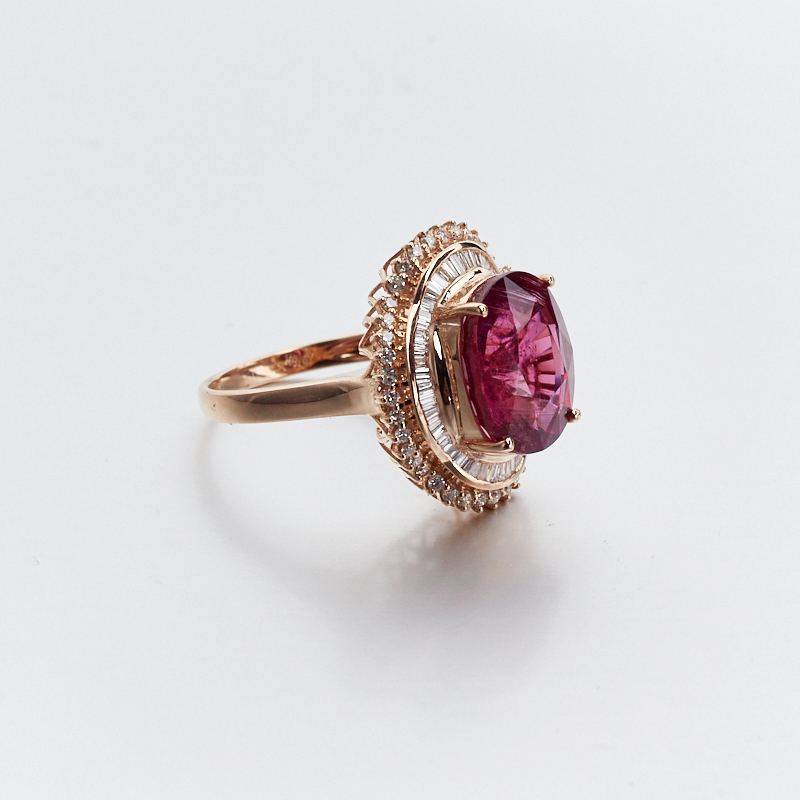 巴西红碧玺戒指-红掌柜