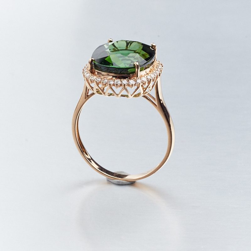 天然绿碧玺戒指-红掌柜