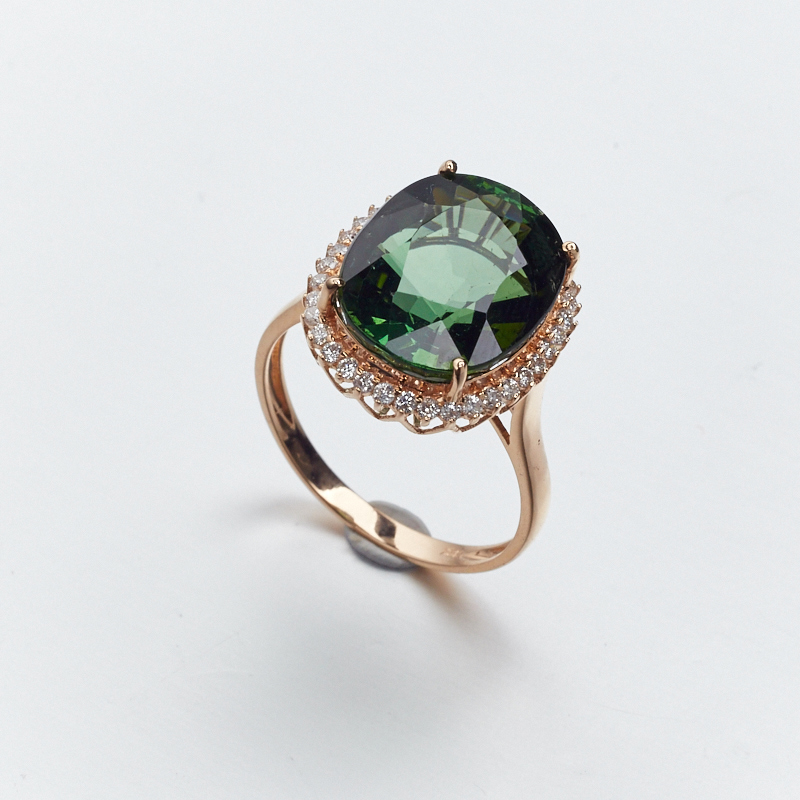 巴西绿碧玺戒指-红掌柜