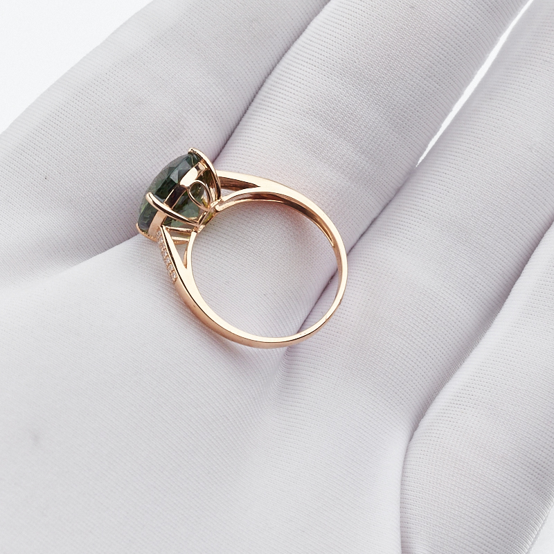 天然巴西绿碧玺戒指-红掌柜