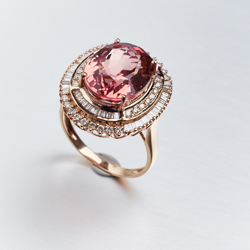 巴西碧玺戒指-红掌柜