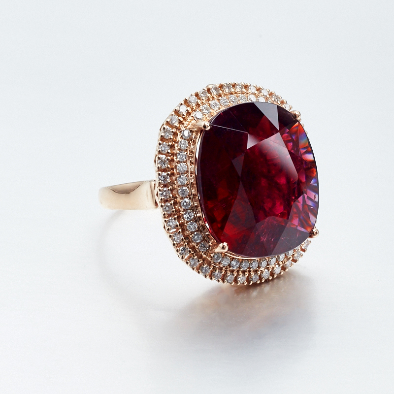 18K碧玺戒指-红掌柜珠宝